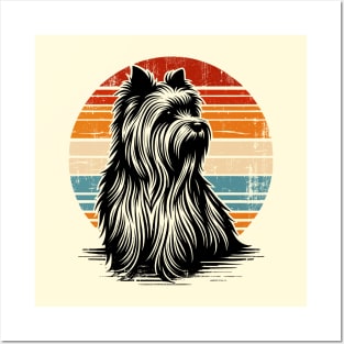 Vintage Retro Yorkshire Terrier Distressed Dog Posters and Art